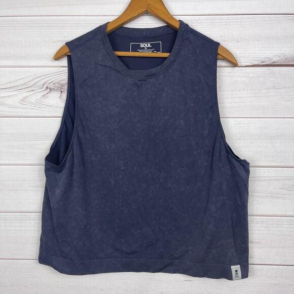 SOULcycle Women's Activewear Sleeveless‎ Tank Navy Size Medium - Picture 1 of 5